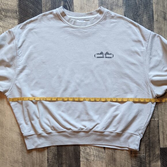 Anine Bing Leo Serpent Sweatshirt Sand Color Large Organic Cotton - Picture 8 of 9